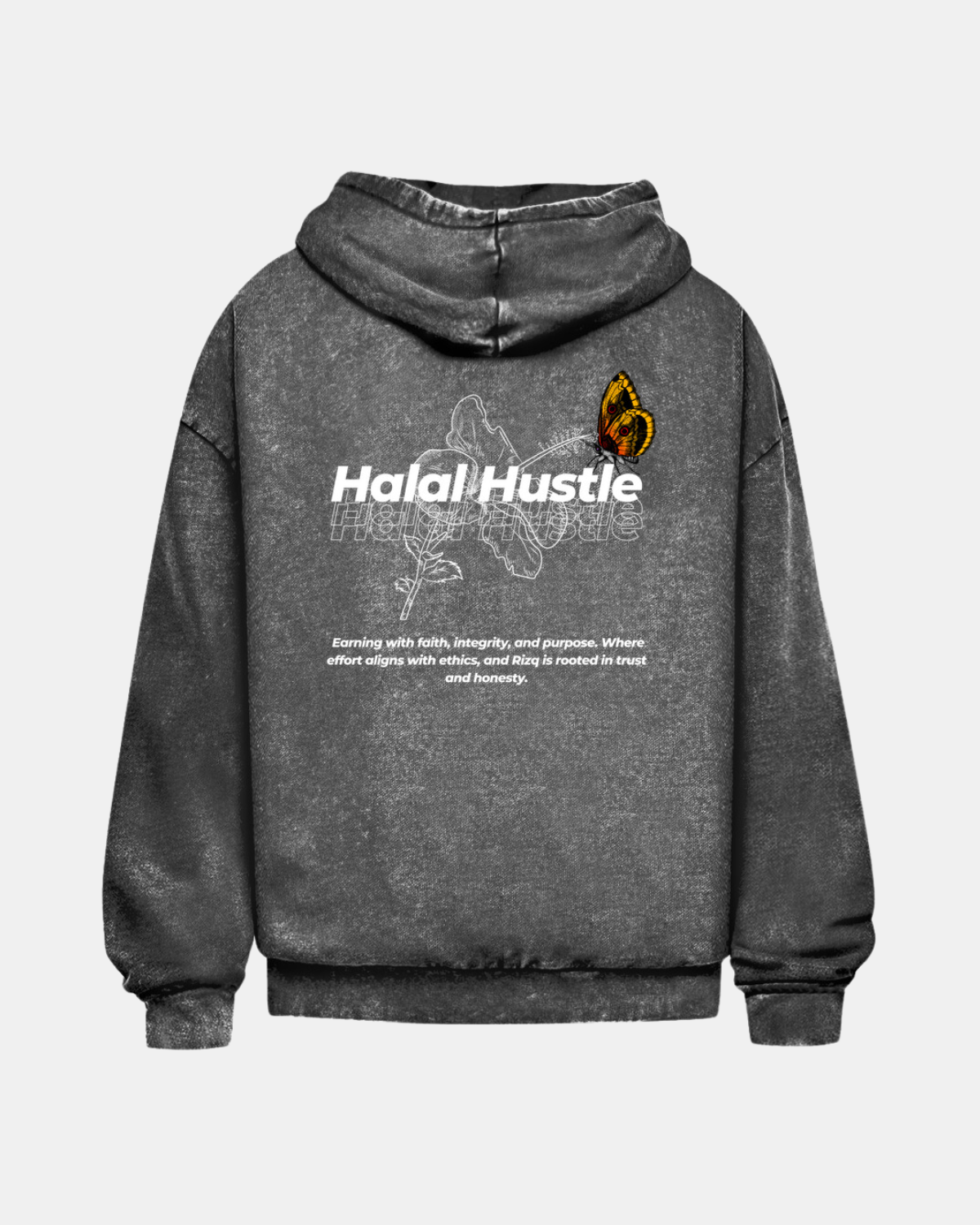 Halal Hustle 01 03 Washed Oversized Hoodie