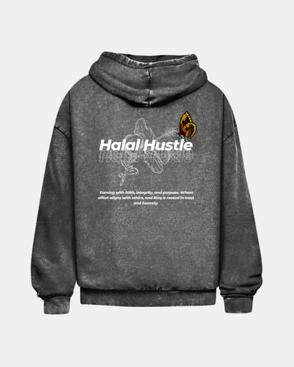 Halal Hustle 01 03 Washed Oversized Hoodie